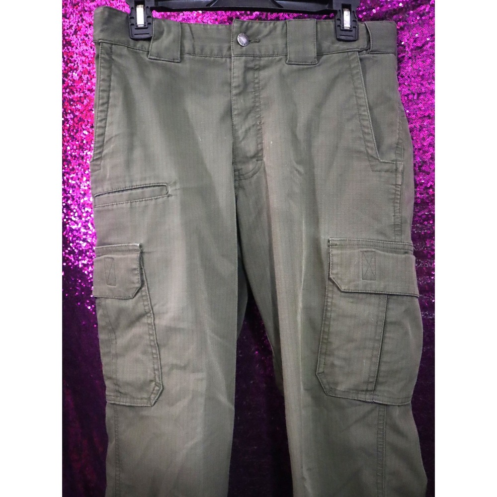 *FLAWED* Olive Green Cargo Pants 32x30 Dickies Mens Ripstop Utility LP704GC DIY